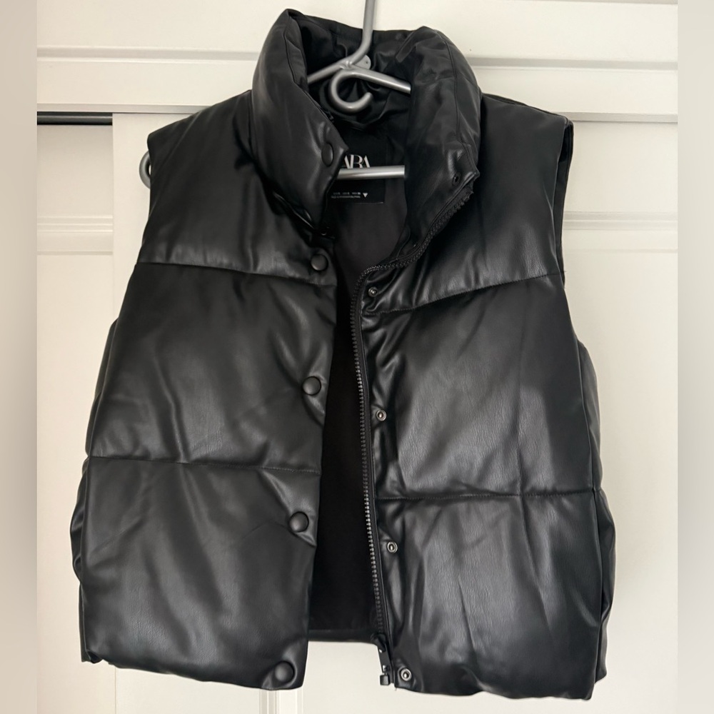 Zara faux leather vest